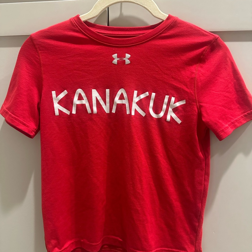 Under Heat Gear Armour Kids Red Graphic Tee Kanakuk Version